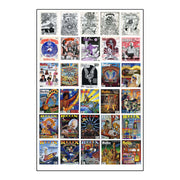 Limited Edition Kroman Covers vintage poster featuring vibrant collage-style artwork of classic Relix magazine covers illustrated by Gary Kroman