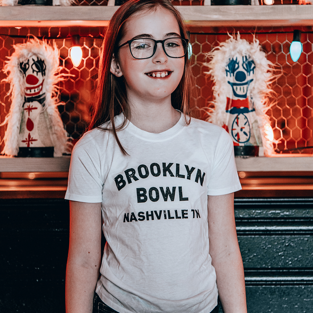 Brooklyn Bowl Nashville Youth White T-Shirt