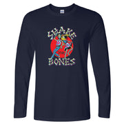 Shake Yer Bones Throwback Long Sleeve Shirt in navy with retro Grateful Dead-inspired graphic