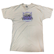 Wetlands Preserve beige t-shirt front view featuring vintage nature-inspired graphic